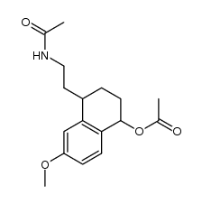 4-[2-(acetylamino)ethyl]-6-methoxy-1,2,3,4-tetrahydro-1-naphthyl acetate Structure