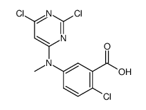 2-chloro-5-[(2,6-dichloro-pyrimidin-4-yl)-methyl-amino]-benzoic acid结构式