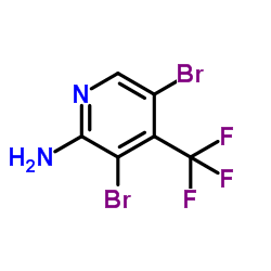 3,5-Dibromo-4-(trifluoromethyl)pyridin-2-amine Structure