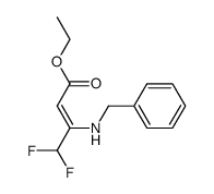 ethyl 4,4-difluoro-3-benzylamino-2-butenoate Structure