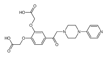 2,2'-[4-[2-[4-(4-pyridyl)piperazin-1-yl]acetyl]phenylene-1,2-dioxy]diacetic acid Structure