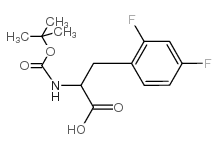 2-叔丁氧基羰基氨基-3-(2,4-二氟苯基)-丙酸结构式