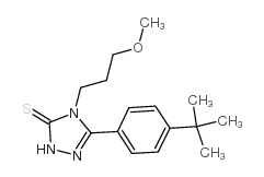 3-[4-(叔丁基)苯基]-4-(3-甲氧基丙基)-4,5-二氢-1H-1,2,4-噻唑-5-硫酮结构式