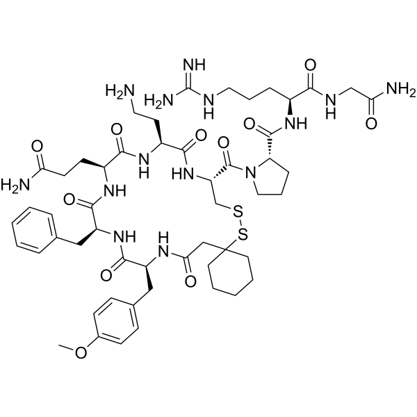 (d(CH2)51,Tyr(Me)2,Dab5,Arg8)-Vasopressin结构式
