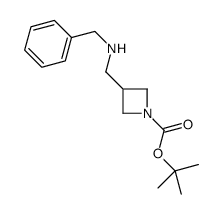3-((苄基氨基)甲基)氮杂丁烷-1-羧酸叔丁酯结构式