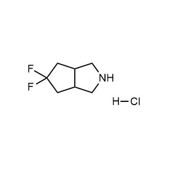 5,5-Difluorooctahydrocyclopenta[c]pyrrole hydrochloride Structure