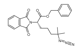 (S)-2-phthalimido-6-methyl-6-azidoheptanoic acid, phenylmethyl ester结构式