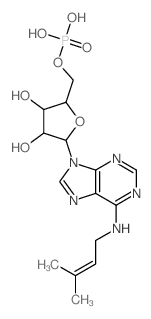 N-(3-Methyl-2-butenyl)-5-adenylic acid structure