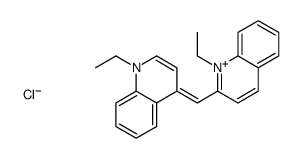 1-ethyl-2-[(1-ethylquinolin-1-ium-4-yl)methylidene]quinoline,chloride Structure