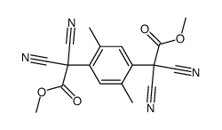 dimethyl 2,2'-(2,5-dimethyl-1,4-phenylene)bis(2,2-dicyanoacetate)结构式