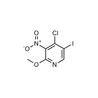 4-氯-5-碘-2-甲氧基-3-硝基吡啶结构式