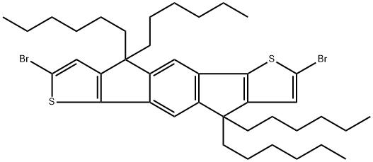 2,7-dibromo-4,4,9,9-tetrahexyl-4,9-dihydro-s-indaceno[1,2-b:5,6-b']dithiophene picture