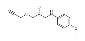 1-(4-methoxy-anilino)-3-prop-2-ynyloxy-propan-2-ol结构式