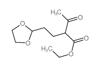 1,3-Dioxolane-2-butanoicacid, a-acetyl-, ethyl ester结构式