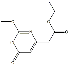 ethyl 2-(2-methoxy-6-oxo-1,6-dihydropyrimidin-4-yl)acetate结构式