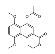 4-(乙酰基氧基)-5,8-二甲氧基-2-萘羧酸乙酯结构式