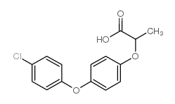 2-(4-(4-氯苯氧基)苯氧基)丙酸结构式