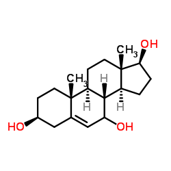3β,7β,17β-Trihydroxyandrost-5-ene Structure