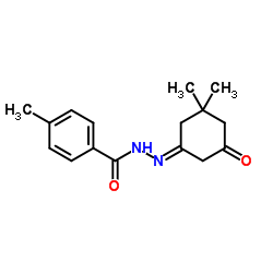 N'-[(1E)-3,3-Dimethyl-5-oxocyclohexylidene]-4-methylbenzohydrazide结构式