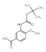 Boc-3-氨基-4-甲氧基苯甲酸结构式