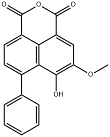 4-Hydroxy-3-methoxy-5-phenyl-1,8-naphthalic anhydride结构式