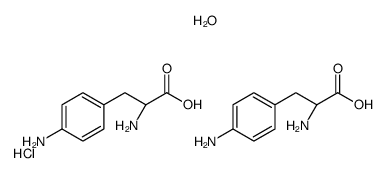 4-氨基-L-苯丙氨酸 盐酸盐 半水合物结构式