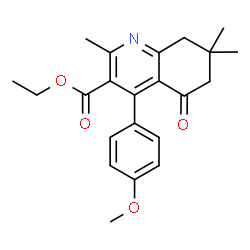 Ethyl 4-(4-methoxyphenyl)-2,7,7-trimethyl-5-oxo-5,6,7,8-tetrahydro-3-quinolinecarboxylate Structure