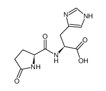 L-焦谷氨酰组氨酸结构式