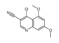 4-氯-5,7-二甲氧基喹啉-3-甲腈结构式