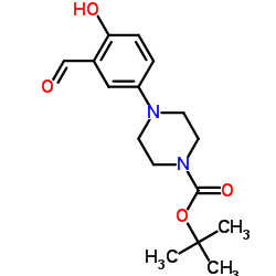 tert-Butyl 4-(3-formyl-4-hydroxyphenyl)piperazine-1-carboxylate Structure