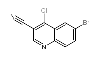 6-溴-4-氯-喹啉-3-甲腈结构式