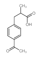 3-(4-acetylphenyl)-2-methyl-propanoic acid结构式