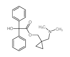 Benzeneacetic acid, a-hydroxy-a-phenyl-,[1-[(dimethylamino)methyl]cyclopropyl]methyl ester Structure