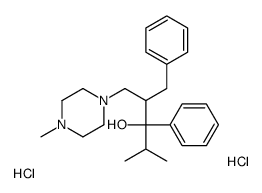 2-benzyl-4-methyl-1-(4-methylpiperazin-1-yl)-3-phenylpentan-3-ol,dihydrochloride Structure