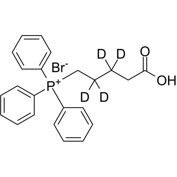 (4-Carboxybutyl-d4)triphenylphosphonium bromide Structure