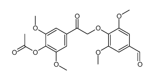 4-(2-(4-formyl-2,6-dimethoxyphenoxy)acetyl)-2,6-dimethoxyphenyl acetate结构式