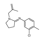 N-(3-chloro-4-methylphenyl)-1-(2-methylprop-2-enyl)pyrrolidin-2-imine结构式