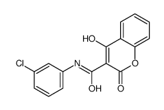 N-(3-chlorophenyl)-4-hydroxy-2-oxochromene-3-carboxamide结构式