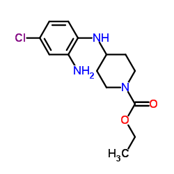 4-((2-氨基-4-氯苯基)氨基)哌啶-1-羧酸乙酯结构式