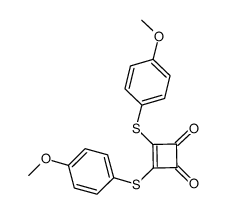3,4-bis(p-methoxythiophenoxy)-3-cyclobutene-1,2-dione Structure