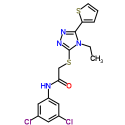 N-(3,5-Dichlorophenyl)-2-{[4-ethyl-5-(2-thienyl)-4H-1,2,4-triazol-3-yl]sulfanyl}acetamide Structure