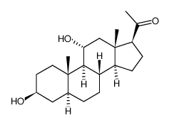 3β,11α-dihydroxy-5α-pregnan-20-one Structure