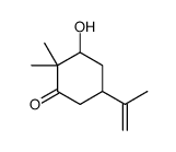 3-hydroxy-2,2-dimethyl-5-prop-1-en-2-ylcyclohexan-1-one结构式