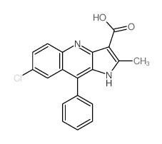 7-chloro-2-methyl-9-phenyl-1H-pyrrolo[3,2-b]quinoline-3-carboxylic acid Structure