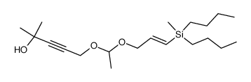 5-{1-[(E)-3-(Dibutyl-methyl-silanyl)-allyloxy]-ethoxy}-2-methyl-pent-3-yn-2-ol结构式