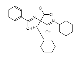 N-[1,1-dichloro-2,3-bis(cyclohexylamino)-3-oxopropan-2-yl]benzamide结构式
