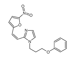 2-[2-(5-nitrofuran-2-yl)ethenyl]-1-(3-phenoxypropyl)imidazole结构式