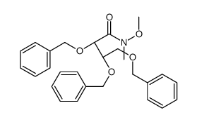 (2S,3R)-N-methoxy-N-methyl-2,3,4-tris(phenylmethoxy)butanamide结构式
