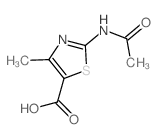 2-乙酰氨基-4-甲基噻唑-5-甲酸结构式
