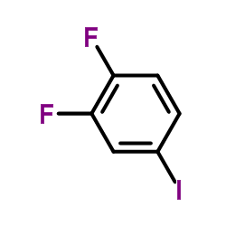 1,2-二氟-4-碘代苯结构式
